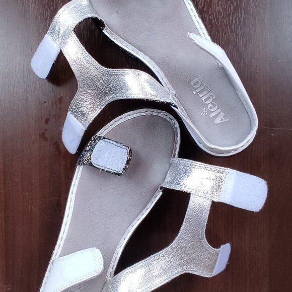 Alegria Lara Cathedral Slip-on wedge heel sandals with velcro straps Size 39 - Picture 14 of 16